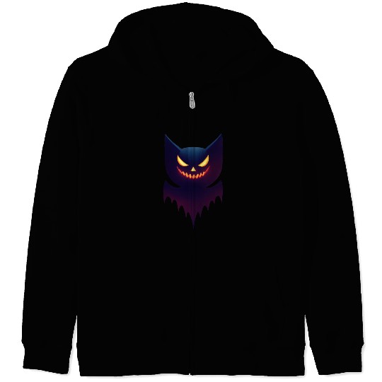 Bat Pumpkin Halloween Zip Hoodies