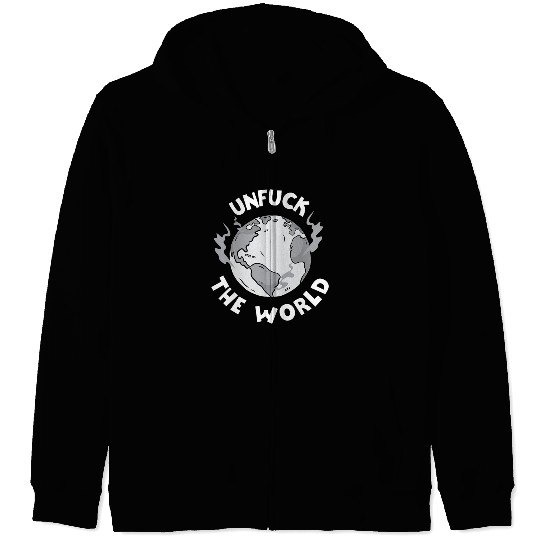 Unfuck The World Save The Elephants Earth Day Zip Hoodies