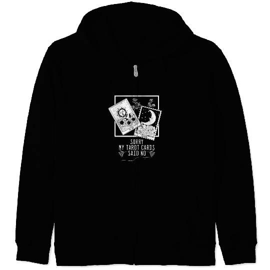 Gothic Moon Sun Tarot Card Said No Halloween Zip Hoodies