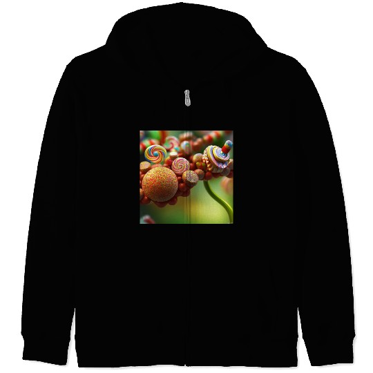 A glimpse into candy land version 4 Zip Hoodies