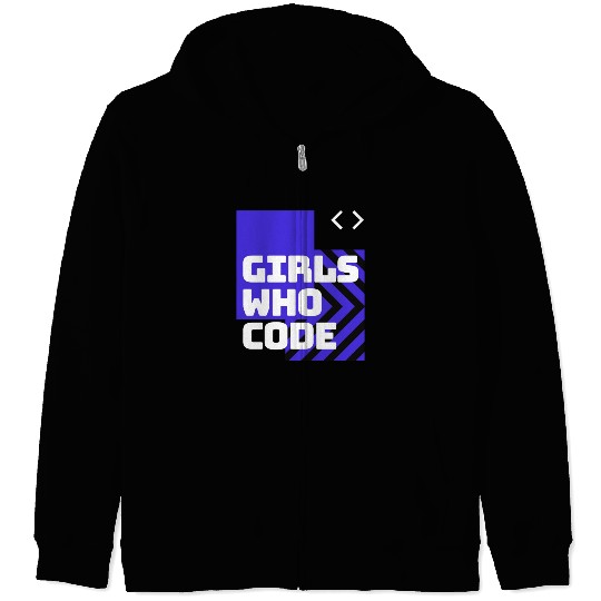 GIRLS WHO CODE Zip Hoodies