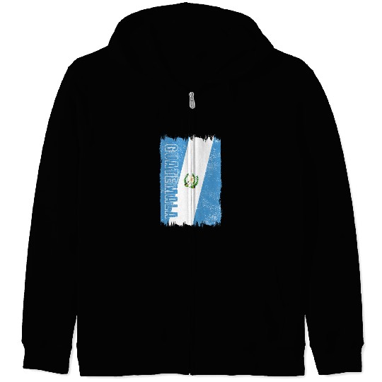 Guatemala vintage flag Zip Hoodies