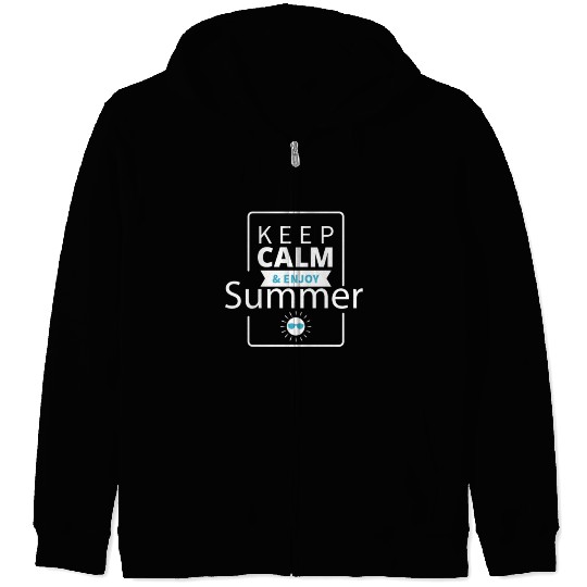Keep Calm & Enjoy Summer Zip Hoodies