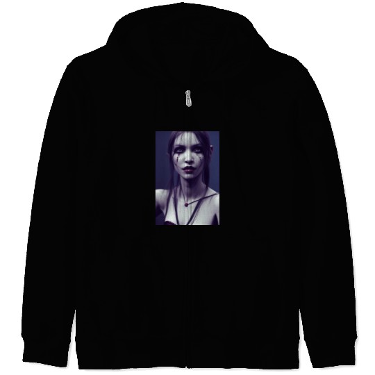 Female vampire Zip Hoodies