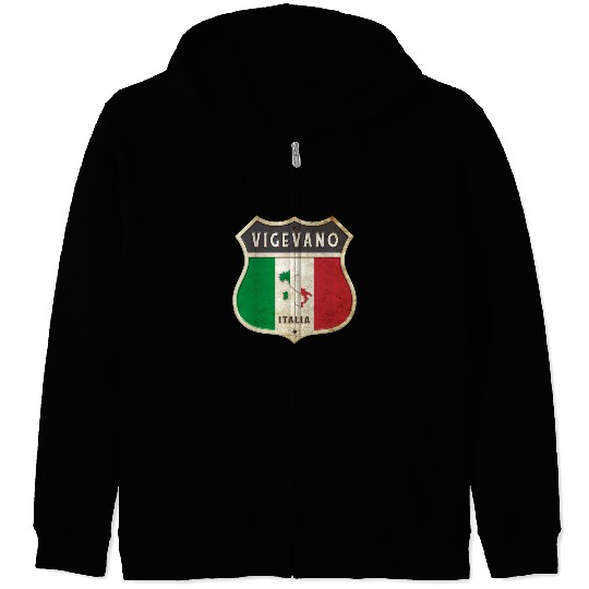 Vigevano Italy coat of arms flags design Zip Hoodies
