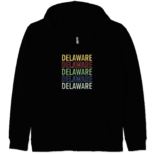 Delaware State USA America United States Zip Hoodies