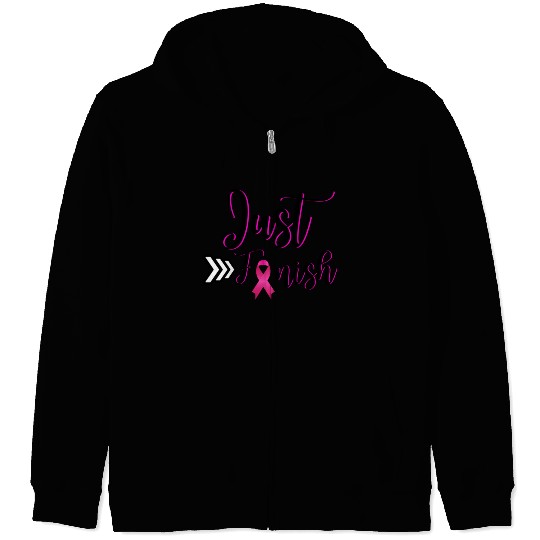 Just Finish-Pink for the Cure Zip Hoodies