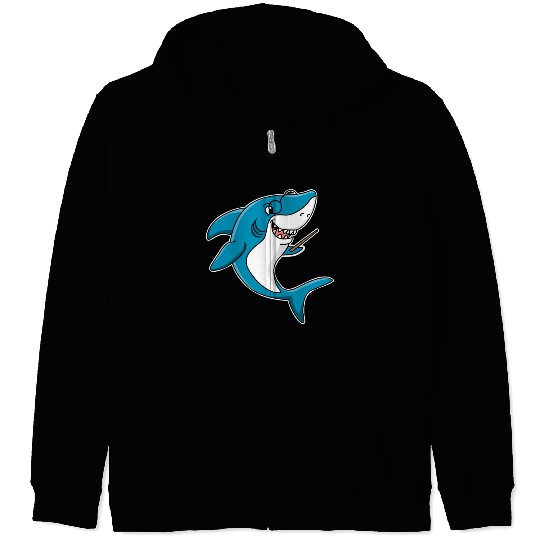 Teacher shark .. school student lessons enrollment Zip Hoodies