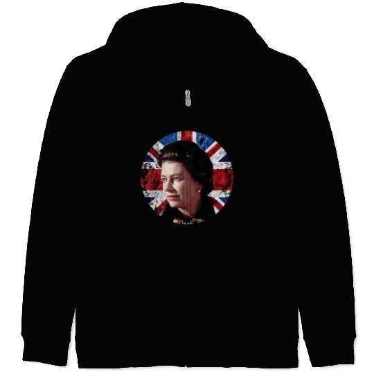 Queen Elizabeth II Rest in Peace Elizabeth Zip Hoodies