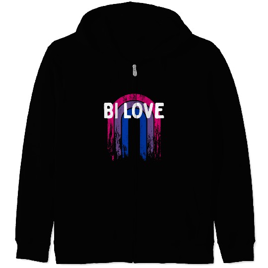 Bi Love Bisexual Couples Bi Pride Lovers LGBTQ Zip Hoodies