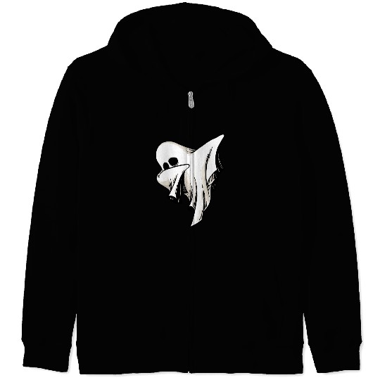 Halloween Dabbing Ghost Zip Hoodies