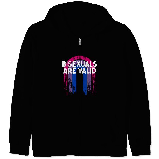 Bisexuals Are Valid Bi Positivity Bi Pride Zip Hoodies