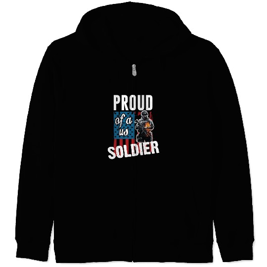Army - proud of a us soldier Zip Hoodies