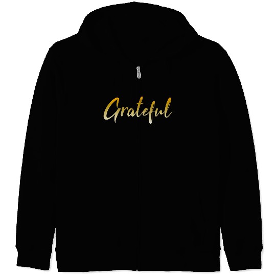 Grateful - Gold FINAL 1 Zip Hoodies