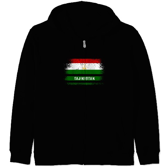 Tajikistan vintage flag Zip Hoodies