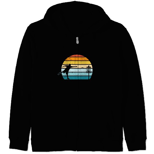Disc Golf Disc Golfing Player Ultimate Frisbee Zip Hoodies