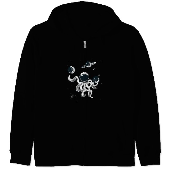 Octopus in Helmet Zip Hoodies