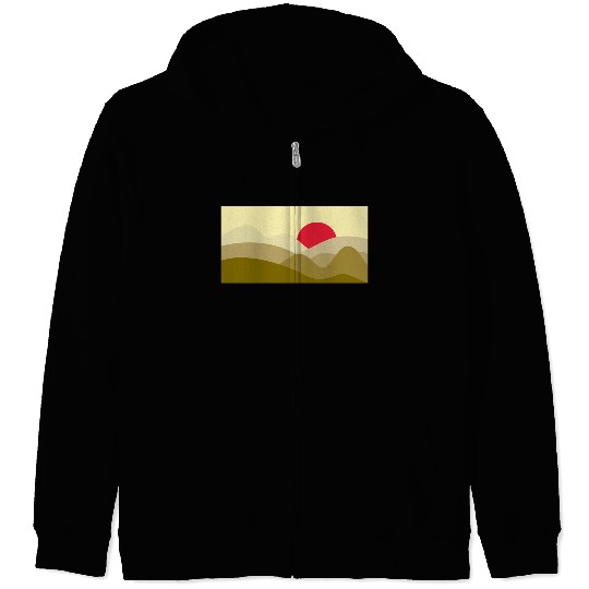 Minimalist Sun Dijon Yellow Zip Hoodies