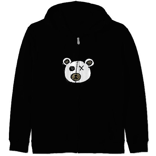 Horror Teddy Zip Hoodies