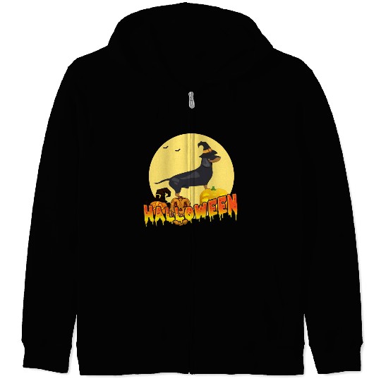 Dachshund Halloween Zip Hoodies