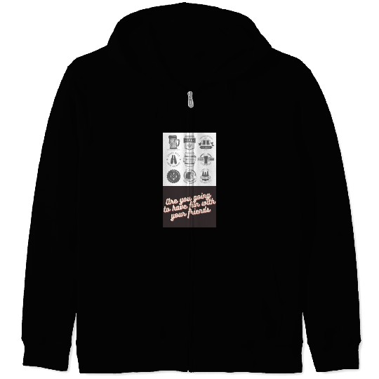 chill Rum with your friends Zip Hoodies