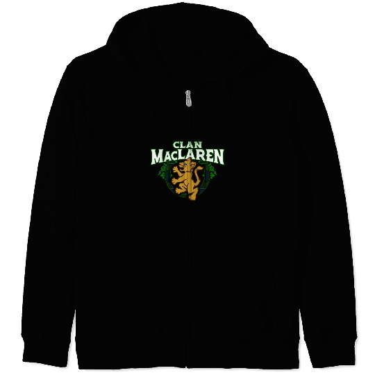 Clan MacLaren Cute Baby Lion Rampant Kitten Zip Hoodies