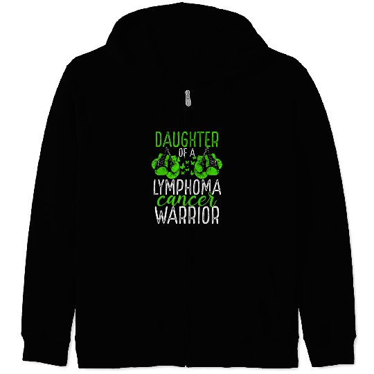 Daughter Lymphoma Cancer Awareness Month Ribbon Zip Hoodies
