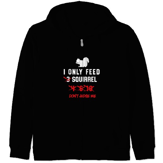 Don’t Judge Me Squirrels Funny Numbers Women's Squ Zip Hoodies