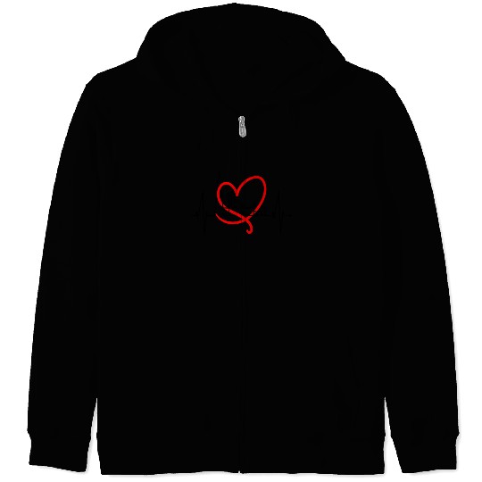 San Francisco Skyline Heartbeat California Lover Zip Hoodies