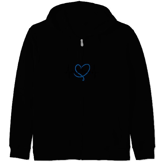 Bochum Skyline Heartbeat Ruhrpott Germany Lover Zip Hoodies