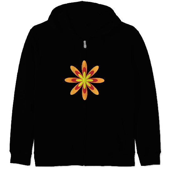 Three color flower Zip Hoodies