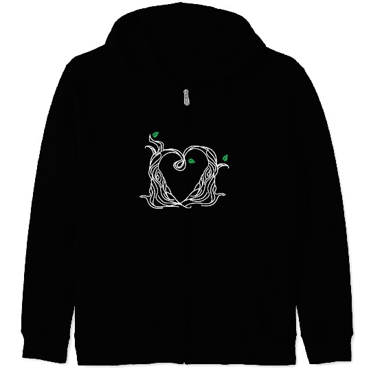 Tree Love Best Friends Heart White Zip Hoodies