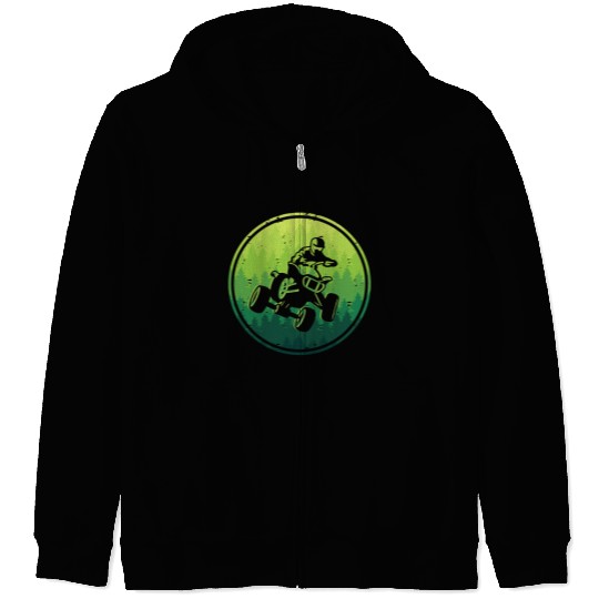 ATV Bike Biker Offroad 4 wheeler Quad Zip Hoodies