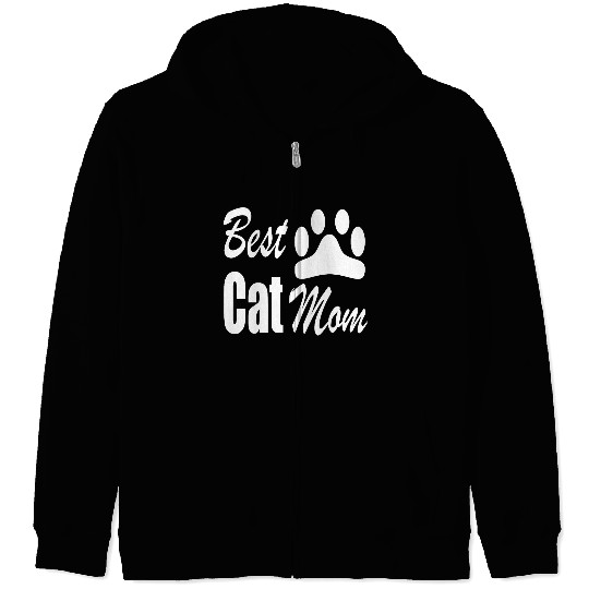 Best Cat Mom Zip Hoodies