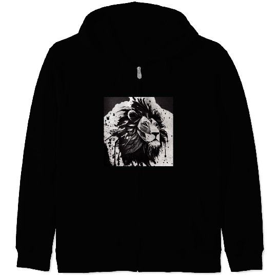 Ink Lion Zip Hoodies