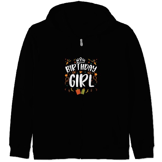 Birthday Girl Surprise Party Zip Hoodies