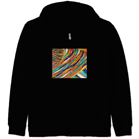 Neon Rainbow Retro 2023 NewYear Vintage Stronger Zip Hoodies