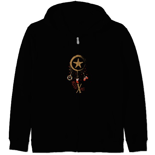Winter dreamcatcher Christmas Starfish Zip Hoodies