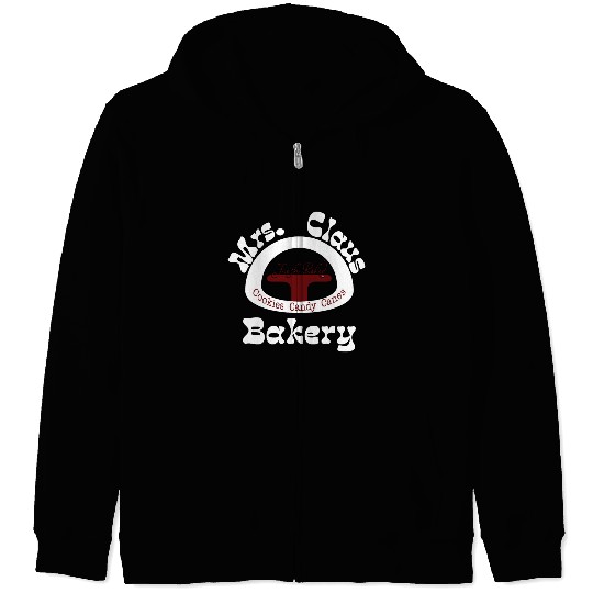 Christmas Zip Hoodies, Mrs. Claus Bakery Zip Hoodies,