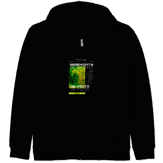 Neon Typography Graphic Art Design Zip Hoodies