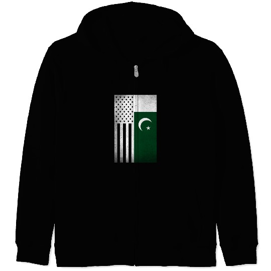 Pakistan Design for proud Pakistani Americans Zip Hoodies