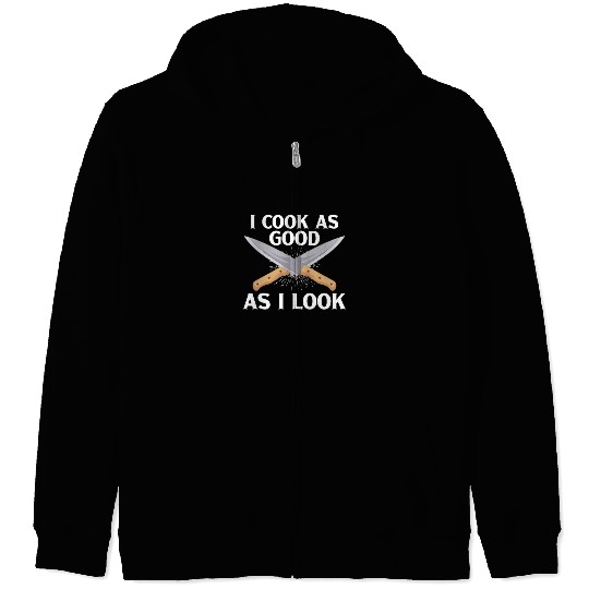Chef Cook Kitchen Restaurant Knives Cookout Zip Hoodies