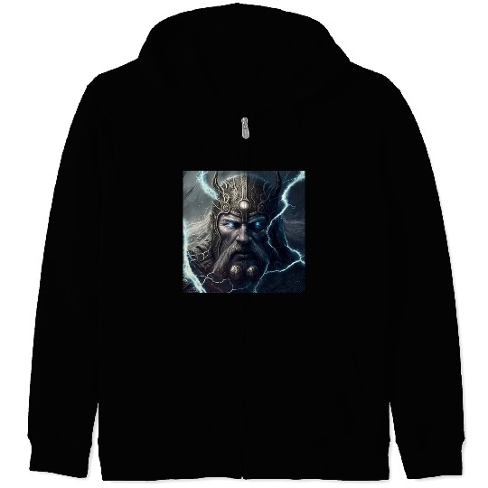 Portrait of Thor Zip Hoodies