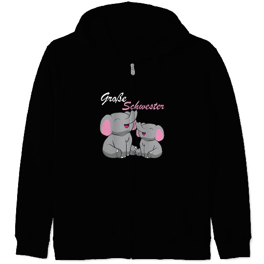 Elephants - Große Schwester Zip Hoodies