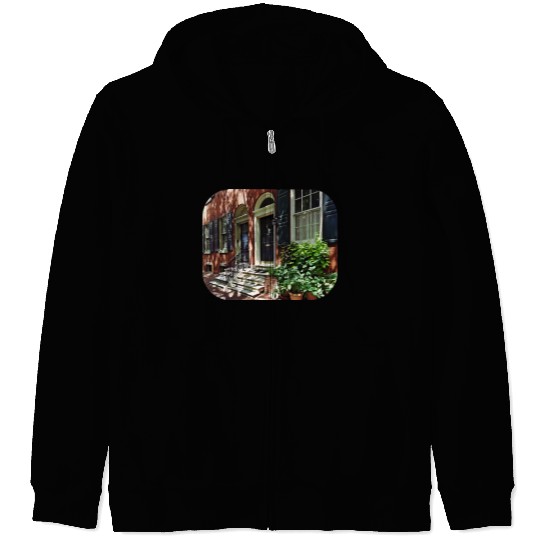 Philadelphia PA - Street in Society Hill Zip Hoodies