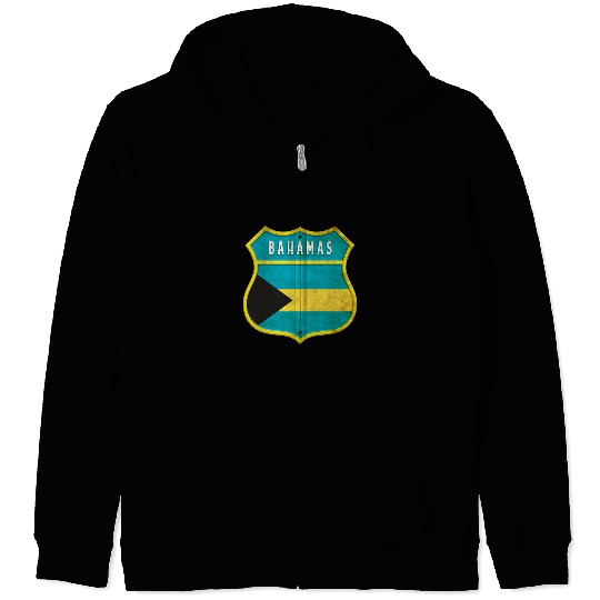 Bahamas coat of arms flag design Zip Hoodies