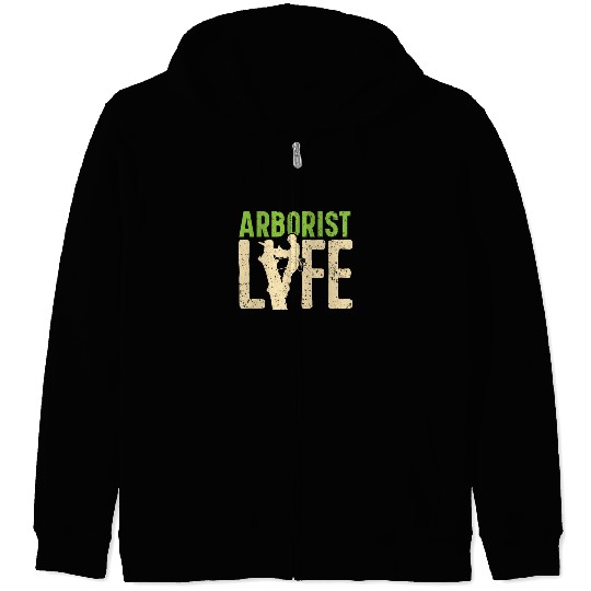 Arborist Life Logger Wood Whisperer Woodworking Zip Hoodies