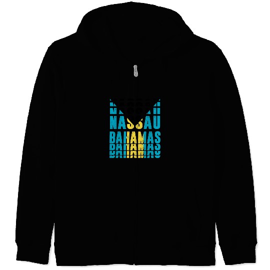 Nassau Bahamas flag design Zip Hoodies
