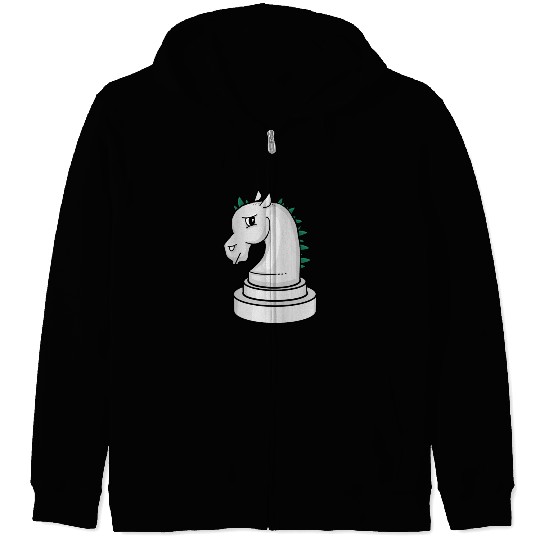 Annoyed Punk Chess Horse Zip Hoodies