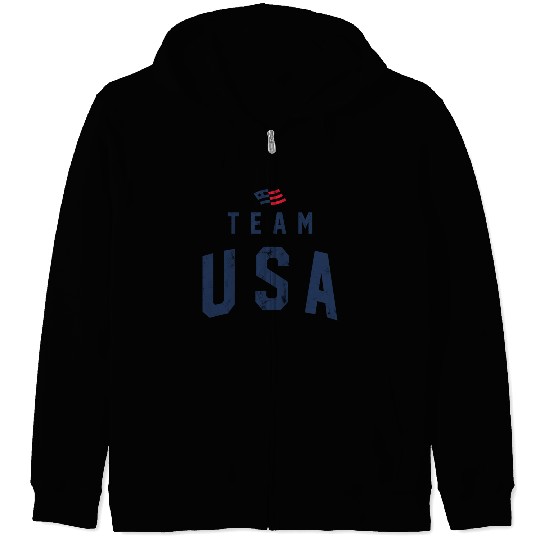 TEAM USA USED LOOK Zip Hoodies